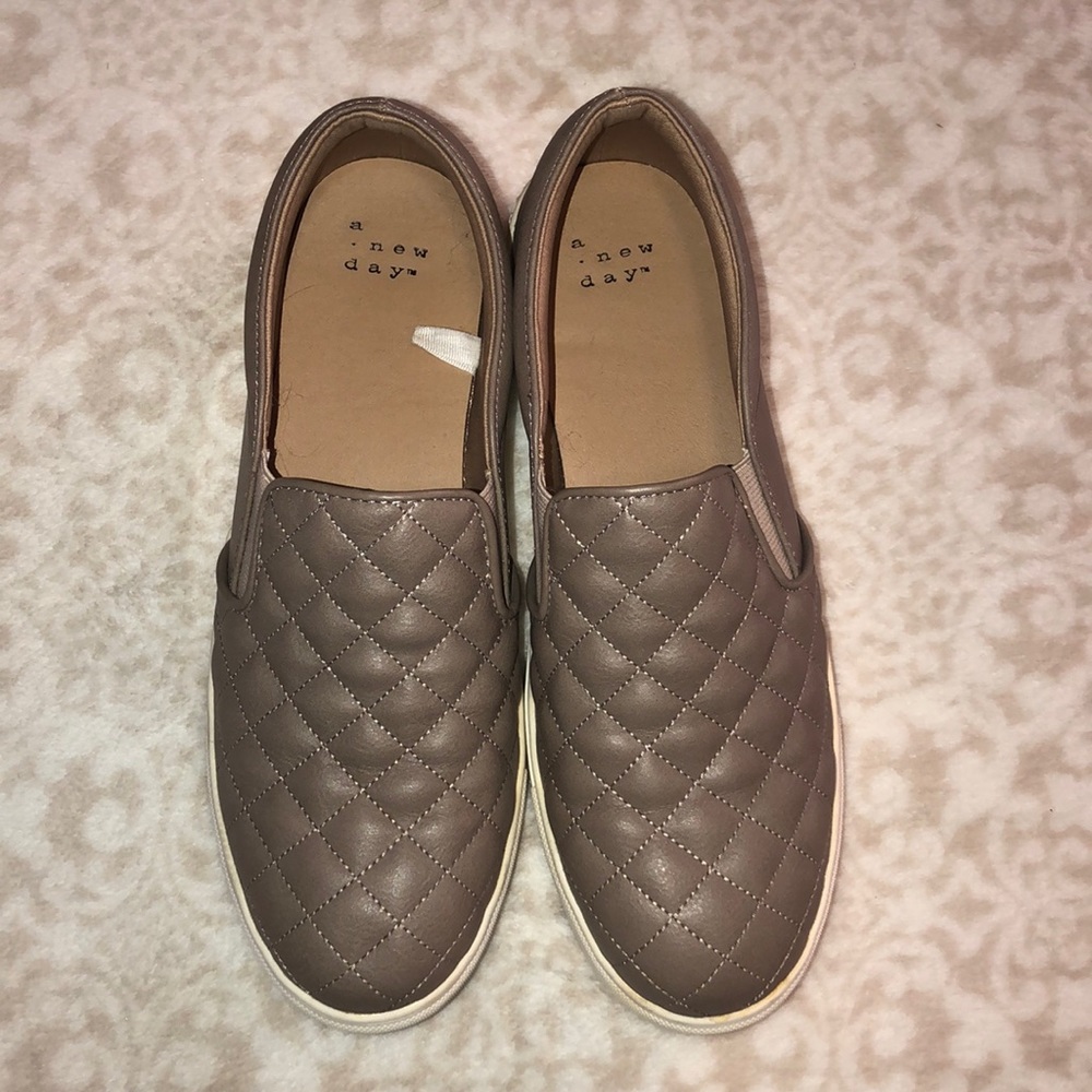 Quilted slip on shoe